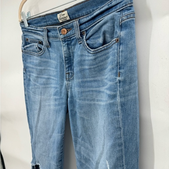 J. Crew Slim Broken In Boyfriend Distressed Straight‎ Leg Women 26 Denim Jeans - Picture 6 of 12